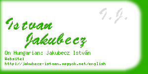 istvan jakubecz business card
